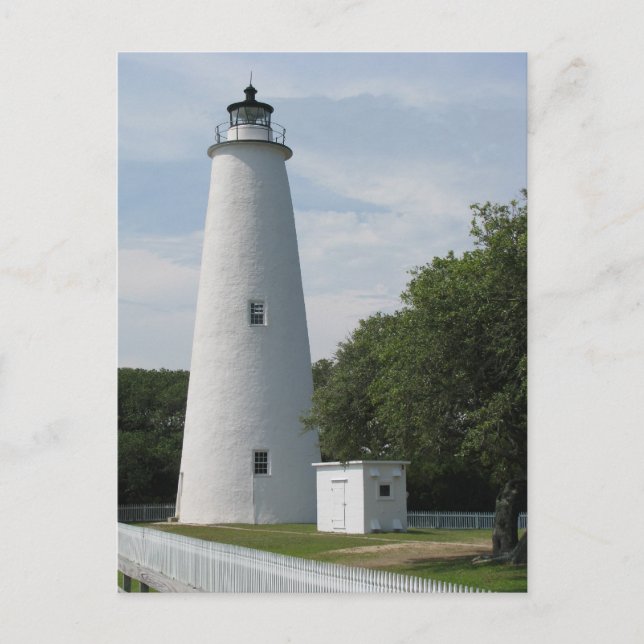 Ocracoke, postal del faro de Carolina del Norte (Anverso)