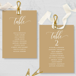 Ocre Beige, Tarjetas de Plan de Asientos con Nombr
