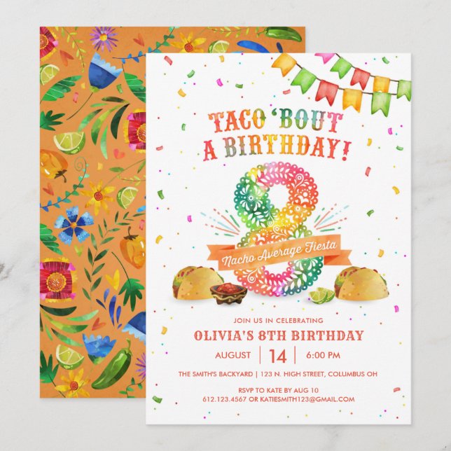 Octavo Día de Fiesta Invitación (Anverso / Reverso)