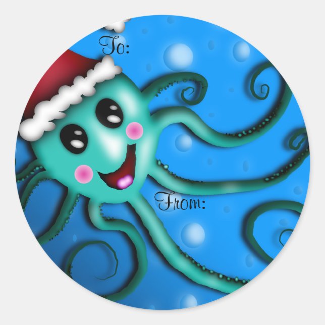 Octo Claus, etiqueta del regalo (Anverso)