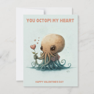 Octopi mi corazón, tarjeta de San Valentín