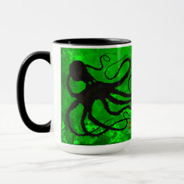 Octopodes en el verde, esperanza - 15 onzas. Taza