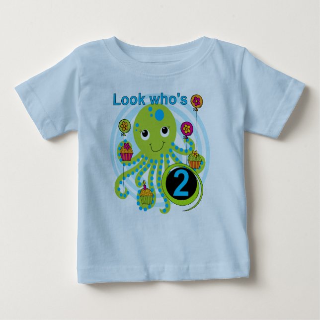 Octopus 2º cumpleaños camisetas y regalos de T (Anverso)