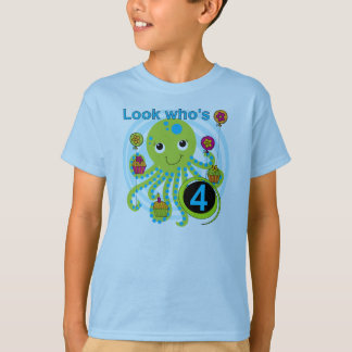 Octopus 4º cumpleaños camisetas y regalos de T