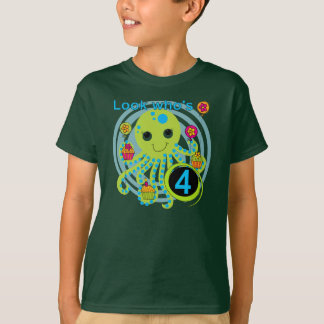 Octopus 4º cumpleaños camisetas y regalos de T