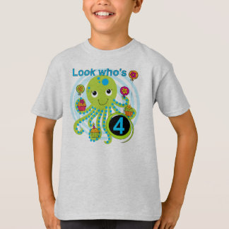 Octopus 4º cumpleaños camisetas y regalos de T
