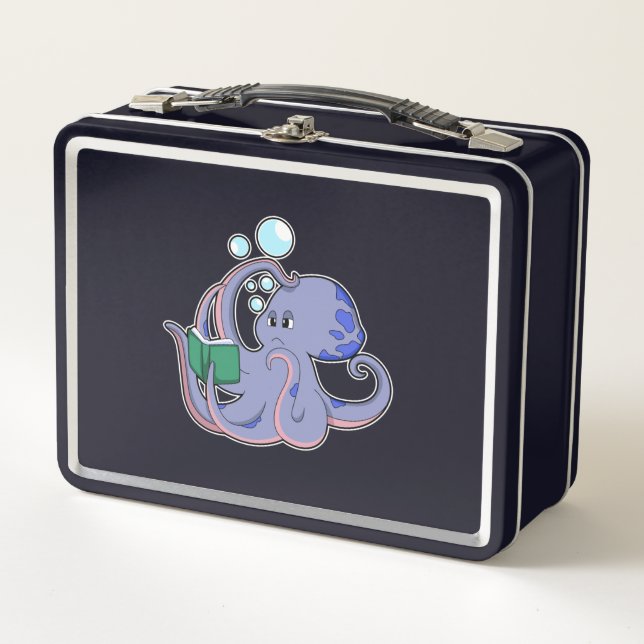 Octopus al leer con un libro (Anverso)