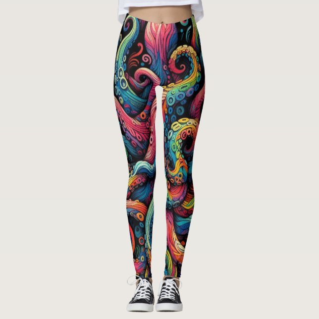 Octopus arms Leggings tout-imprimé (Anverso)