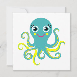 Octopus azul y amarillo