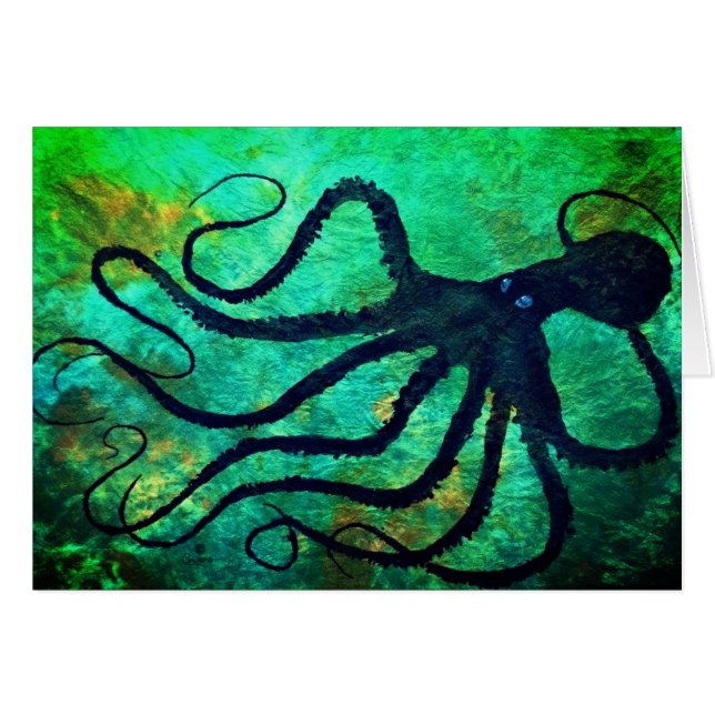 Octopus de Amy - Tarjeta de arte de 7" x 5" (Anverso (Horizontal))