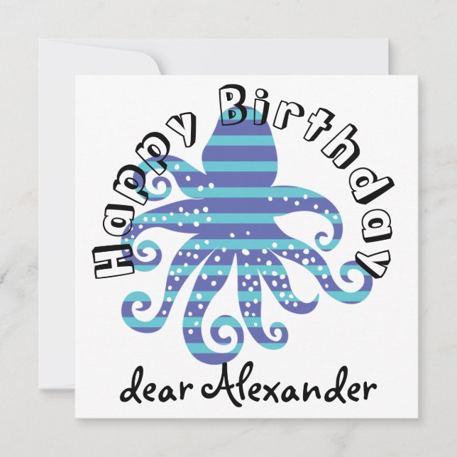 Octopus de rayas azules (Anverso)