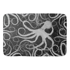 Octopus en Gris oscuro - Gran alfombra de baño