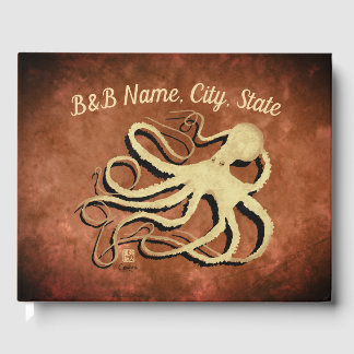 Octopus en marrón vintage - Libro de invitados