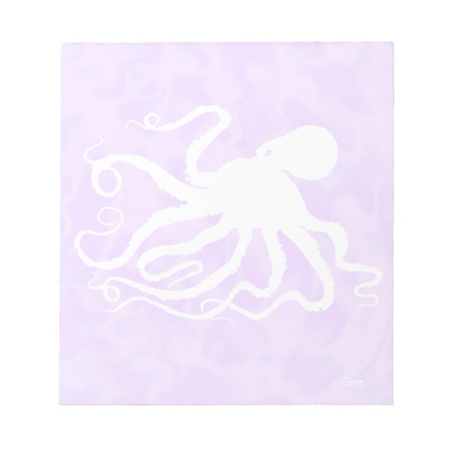 Octopus en morado - Bloc de notas de 5,5" x 6" (Frente)