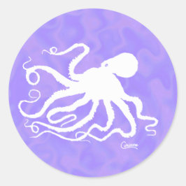 Octopus en morado - Pegatinas sobre sobres