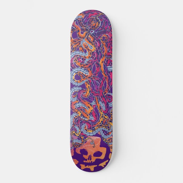 Octopus Graffiti Skateboard (Anverso)