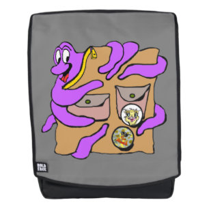 Octopus itinerante abrazando mochila adulta