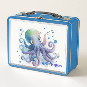 Octopus Metalizado Lunch Box