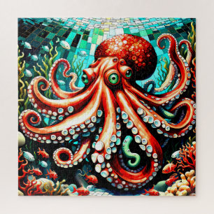 Octopus mosaico del rompecabezas