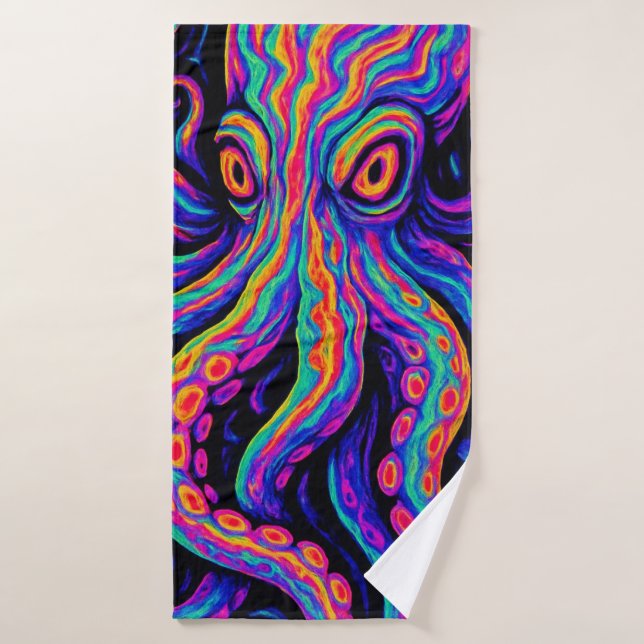 Octopus trippy colorido (Toalla de baño)