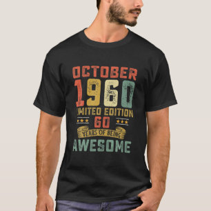 Octubre 1960 Camiseta de 60 años Nacimiento