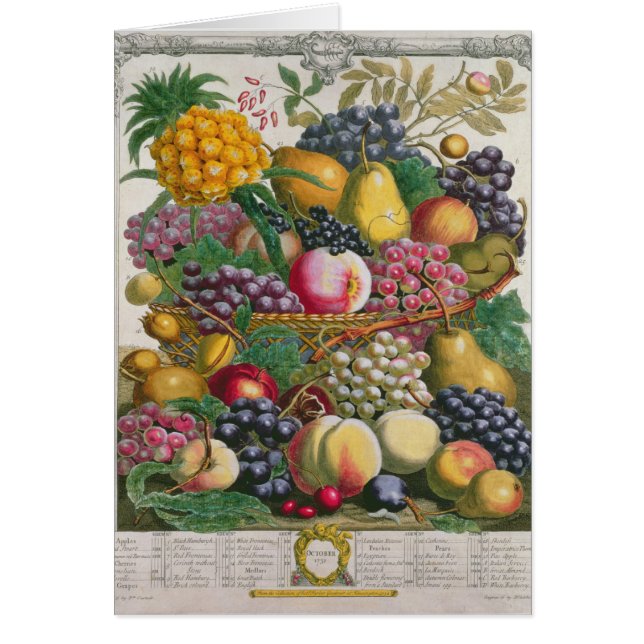 Octubre, a partir de 'doce meses de las frutas (Frente)