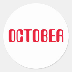 Octubre Amelia Red White Pegatina de Janz