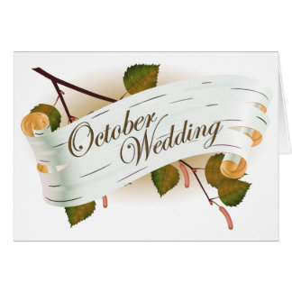 Octubre Boda : hojas de la temporada :