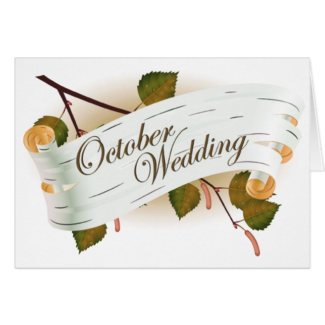 Octubre Boda : hojas de la temporada : (Anverso (Horizontal))