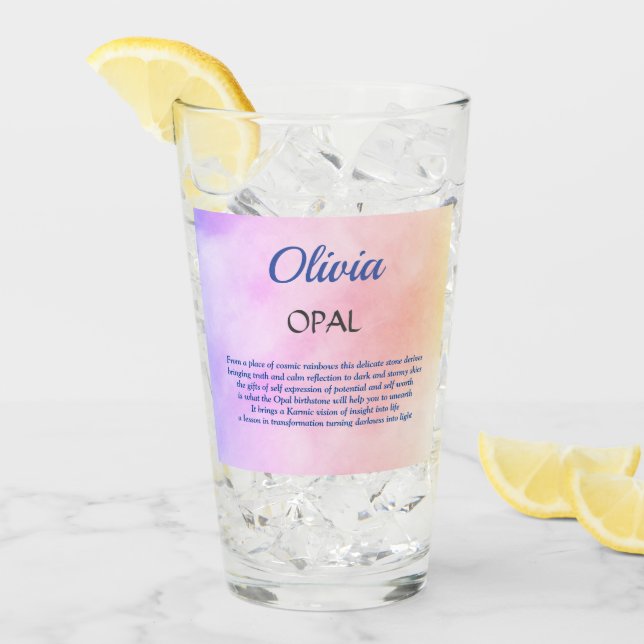 Octubre Diseño de Birthstone Opal (Anverso (hielo))