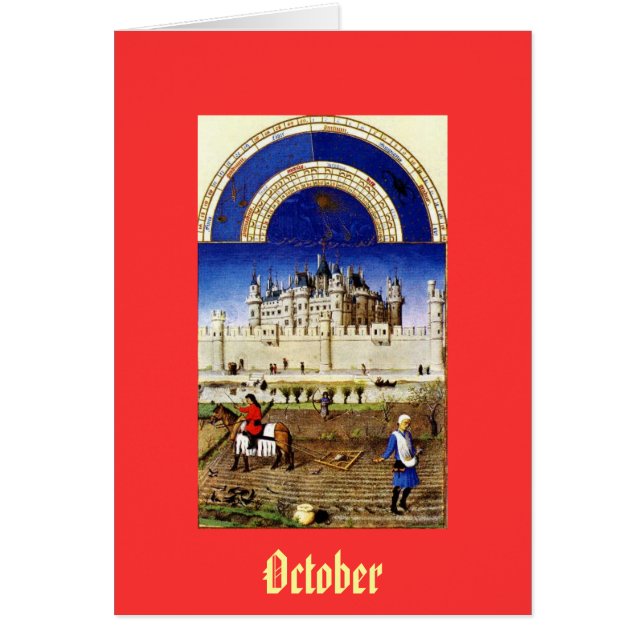 Octubre - la baya de Tres Riches Heures du Duc de (Frente)