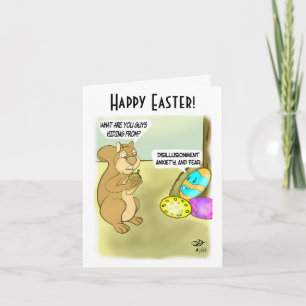 Ocultando huevos de Pascua plegados Notecard