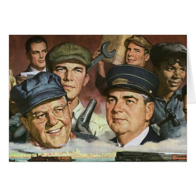 Ocupaciones empresariales, patriotismo vintage (Anverso (Horizontal))