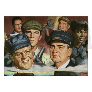 Ocupaciones laborales, patriotismo vintage patriót