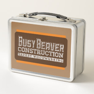 Ocupado Beaver Construcción Naranja Blanco Gfx Bro
