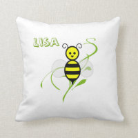 Ocupado como almohada personalizada abeja de la