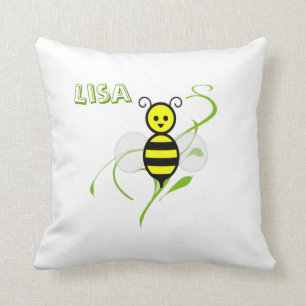 Ocupado como almohada personalizada abeja de la