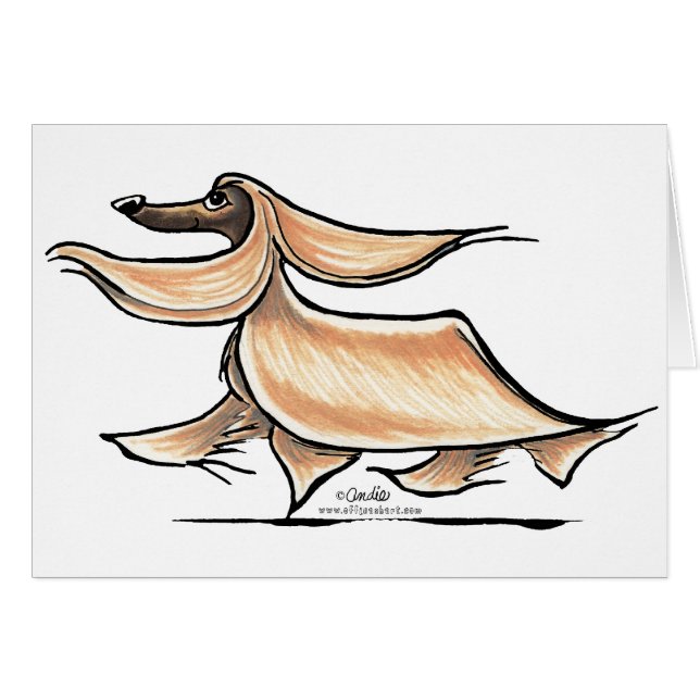 Ocupado Hound Afgano (Anverso (Horizontal))