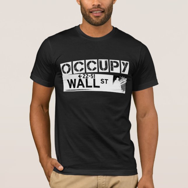 Ocupe la camiseta de Wall Street - negro (Anverso)