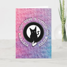 Oda a amar la tarjeta de saludo al gato del poeta