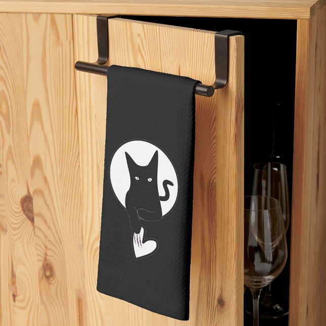 Oda a amar las toallas de cocina para gatos del po (Love Cat Cute Kitchen Towel by Poet Adiela Akoo - for the perfect blend of love & Halloween chill
)