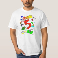 Oda a la camiseta para hombre del valor cinco