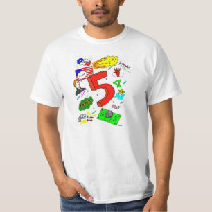 Oda a la camiseta para hombre del valor cinco