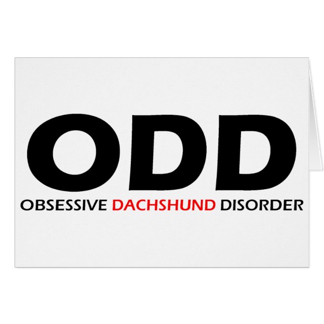 ODD - Trastorno obsesivo del Dachshund (Anverso (Horizontal))