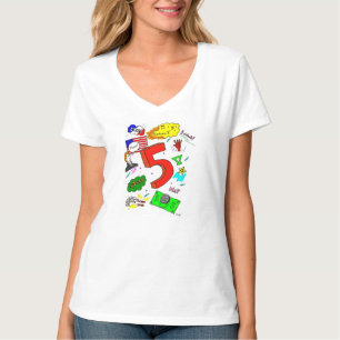 Ode a cinco mujeres camisetas de cuello V