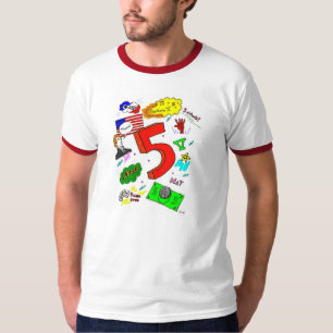 Ode a la camiseta de cinco hombres con cantante