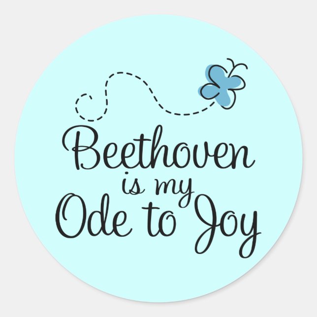 Ode To Joy Beethoven Pegatina (Anverso)