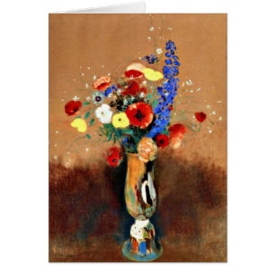 Odilon Redon - Bouquet de flores silvestres en la 
