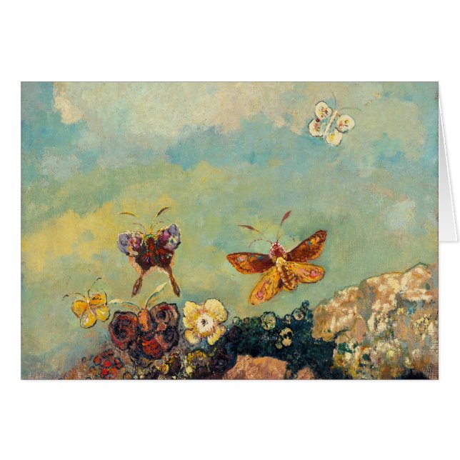 Odilon Redon Butterflies Simbolismo de época Arte (Anverso (Horizontal))