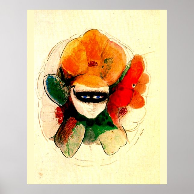 Odilon Redon - La anémona enmascarada, arte abstra (Frente)